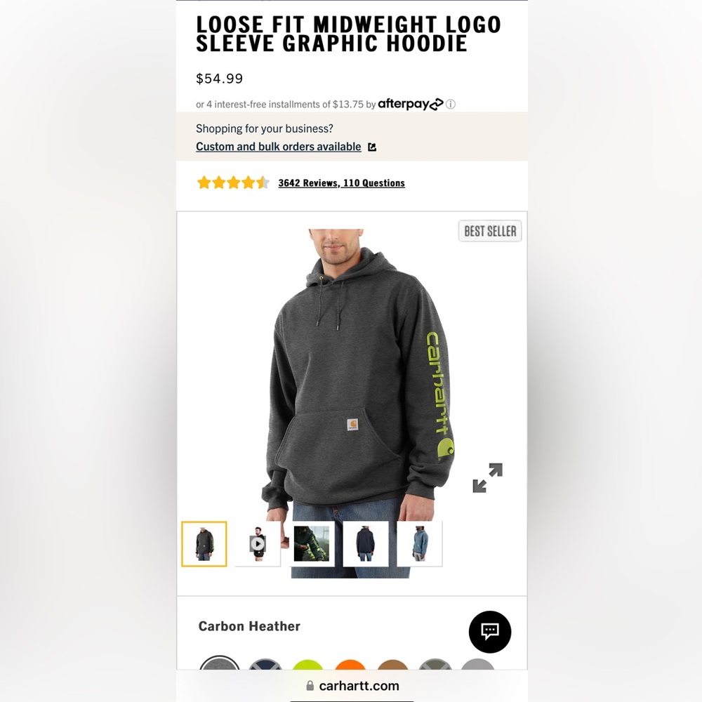 CARHARTT MENS LOOSE FIT HOODIE *MAKE ME AN OFFER*
